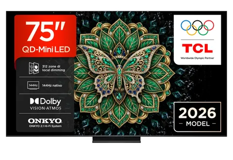 TCL 75C6K Pro - Smart TV QD-Mini LED 4K HDR10+ da 75", 1.000nit