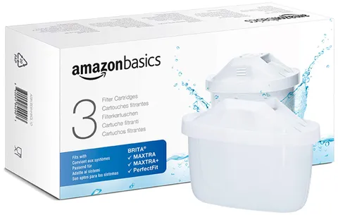 Amazon Basics Filtri per acqua, confezione da 3, adatto e compatibile con tutte le