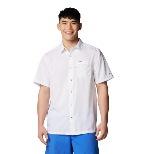 Columbia Slack Tide Camicia da campeggio, Camicia a maniche corte ventilata da uomo per