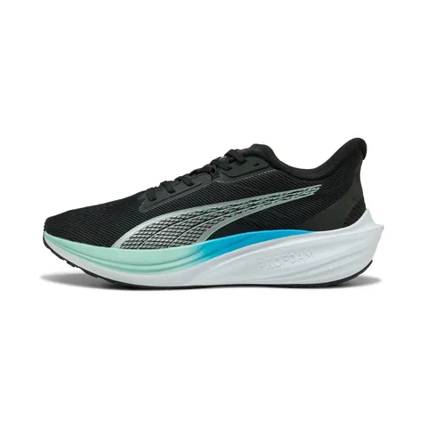 Puma Scarpe da Corsa Unisex Darter ProRoad, Puma Black Puma Silver Mint Melt Speed Blue