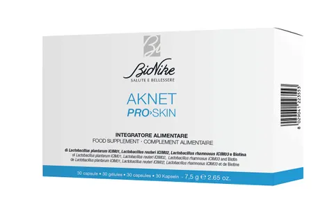 BioNike Aknet - Pro Skin, Integratore Alimentare con Probiotici e Biotina, Riequilibra la
