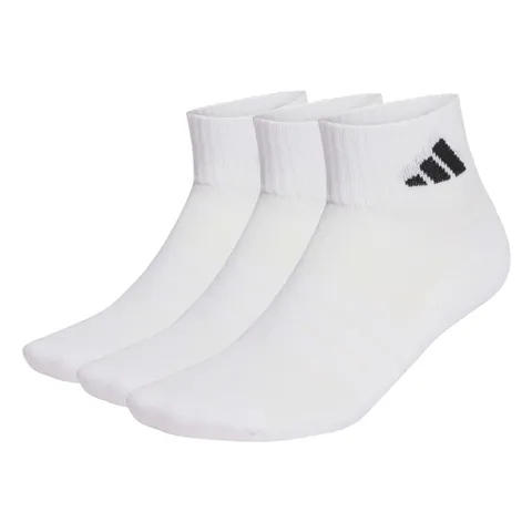 adidas Unisex - Adulto Cushioned Sportswear Ankle Socks 3 Pair Pack, white/white/black