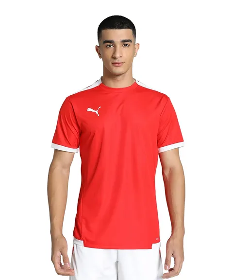 Puma Uomo Shirt, Regular, Pelle, Puma Red - Puma White, 3XL