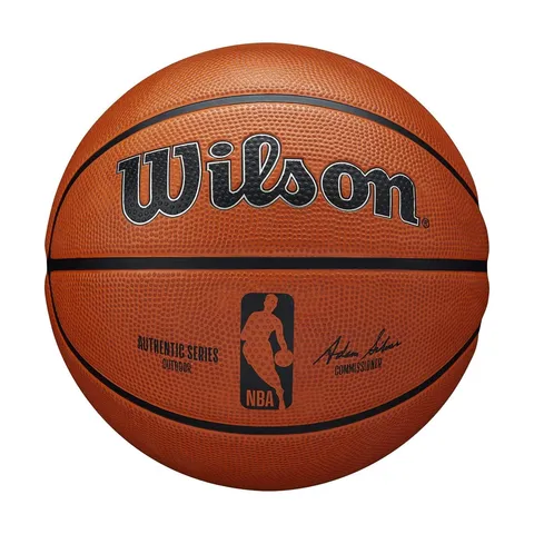 Wilson Pallone da Basket NBA Authentic Series Outdoor SZ6, Utilizzo Outdoor, Gomma