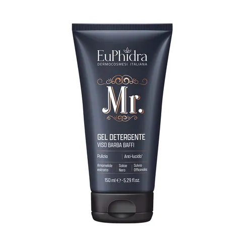 Euphidra - Mr. Detergente Viso Barba Baffi, Formula Delicata per Detersione Quotidiana