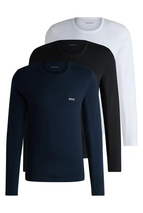 BOSS Men's LSShirtRN 3P Classic Underw - Maglia a Maniche Lunghe, Open Miscellaneous990, M