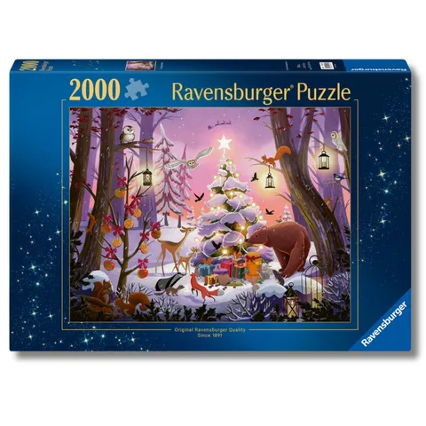 Ravensburger - Puzzle 2000 Pezzi Christmas in The Woods | Puzzle Per Adulti E Tutta La
