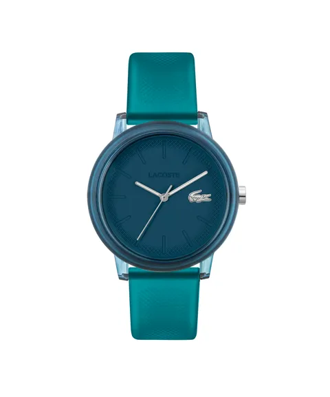 Lacoste Orologio con Movimento al Quarzo a Tre Lancette Per Uomo e Donna Collezione LACOSTE.12.12 con Cinturino in Silicone Blu Semitrasparente - 2011318