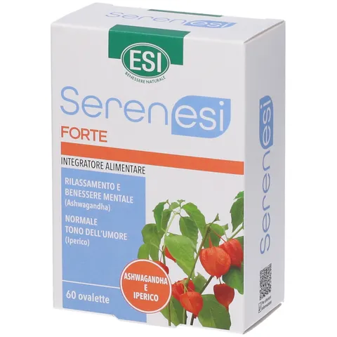ESI - Serenesi Forte, Integratore Alimentare a Base di Ashwaganda e Iperico, Favorisce il