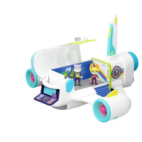 Bandai - Inchieste Selvatiche - Cofanetto R.O.N Jet - Aereo con 2 personaggi esclusivi e