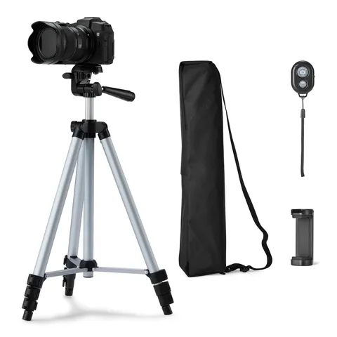 Amazon Basics - Treppiede per Telefono e Fotocamera DSLR 127cm, Leggero, con Borsa