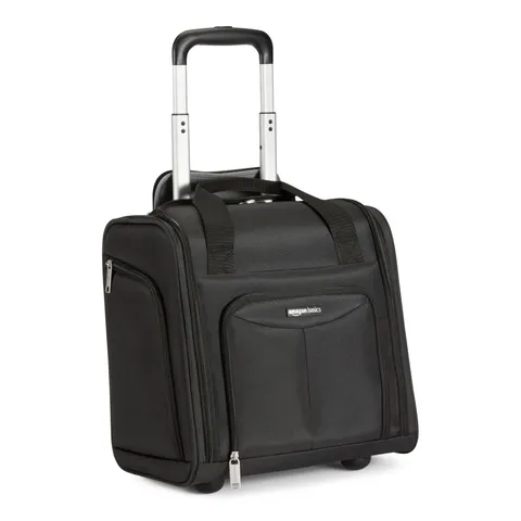 Amazon Basics Bagaglio per vano sottosedile, 34 x 24 x 36cm, Nero