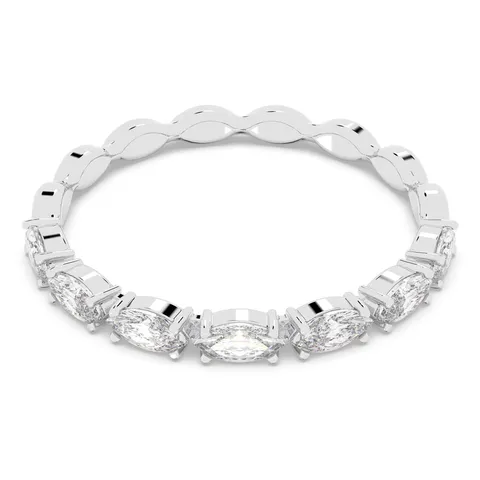 Swarovski Anello Vittore, Taglio Marquise, Bianco, Placcato rodio