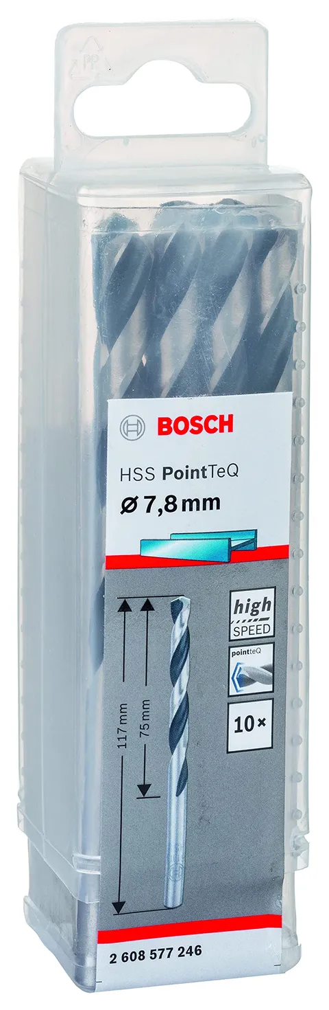 Bosch HSS PointTeQ Punte Elicoidali 7.8mm (10 pezzi)