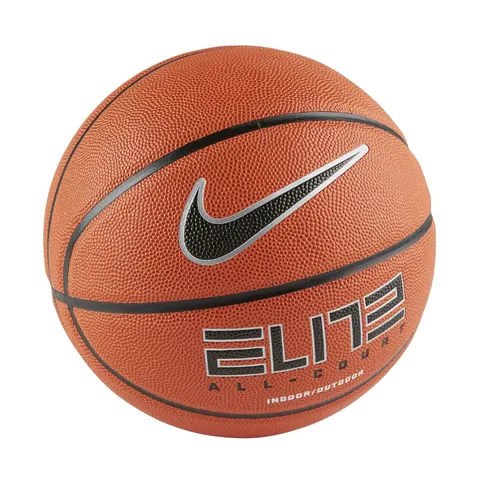Nike Elite all Court 8P 2.0 deflated Palle da Basket Amber/Black/Metallic Silver/Black 7