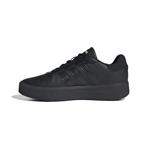 adidas Donna Court Platform Shoes, Core Black / Core Black / Cloud White, 40 2/3 EU