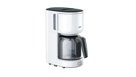 Braun KF 3100 WH Macchina da caffè, 10 Cups, Vetro, Bianco