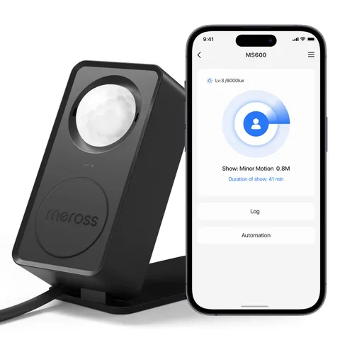 Meross Matter 3 in 1 Sensore di Presenza Smart (Radar, PIR, Luminosità)