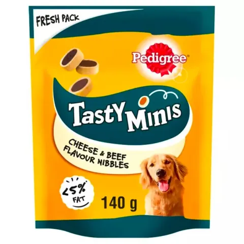 Pedigree Tasty Bites Cheesy Nibbles Manzo (140g)