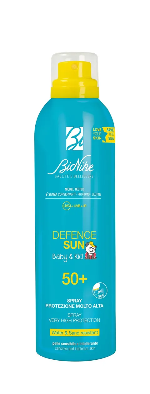 Bionike Defence Sun Baby & Kid - Spray Solare SPF 50+ per la Pelle delicata dei Bambini