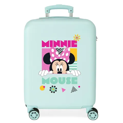 Disney Minnie Geometric Turquoise 38x55x20 cm ABS rigido Chiusura a combinazione laterale