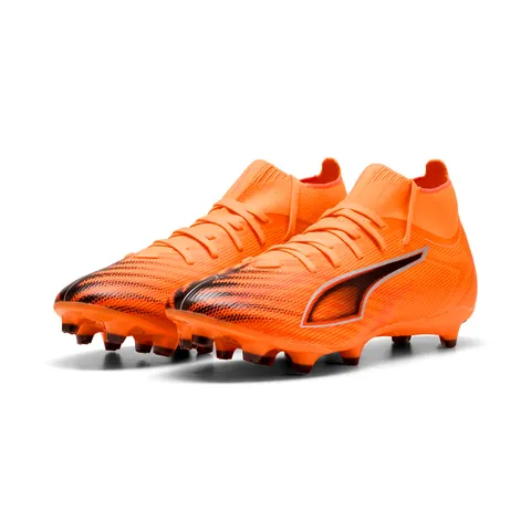 PUMA Scarpe da Calcio Unisex Ultra 6 Match+ Fg/AG, Heat Fire PUMA Black Glowing Red, 47 EU