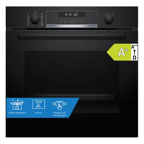 Bosch HBG578BB3 Serie 6, Forno da incasso, pulizia automatica con Pirolisi, Display LCD