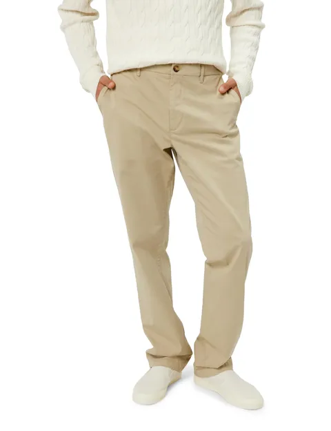 Tommy Hilfiger Uomo Pantaloni Chino Denton Printed Structure Straight Fit, Beige