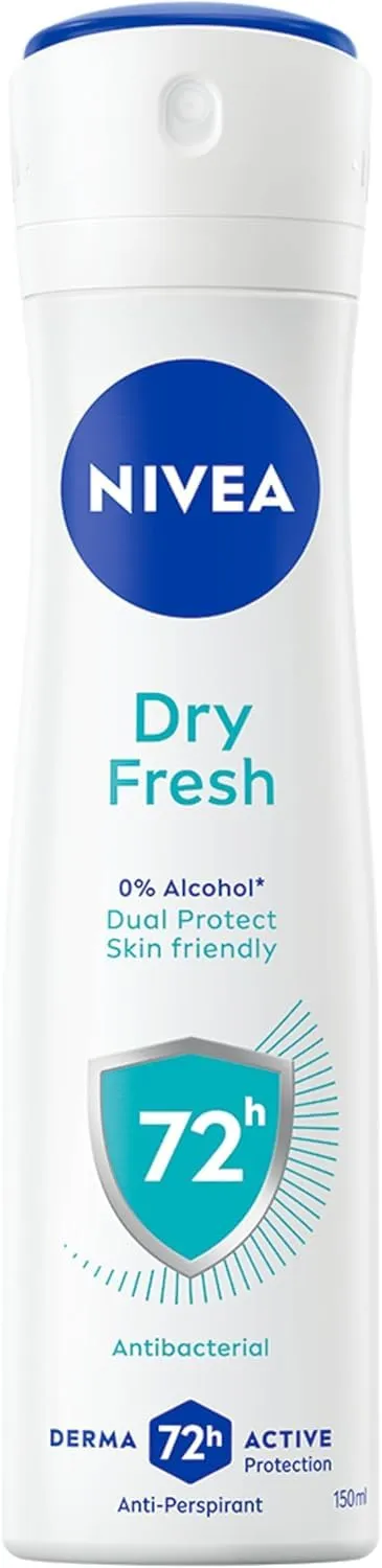 Nivea Deodorante Spray Dry Fresh 6 x 150 ml, Deodorante donna per una protezione sicura