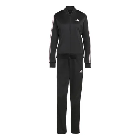 adidas Donna Essentials 3-Stripes Track Suit, black/clear pink, XXS