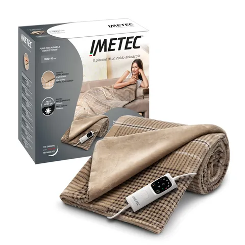 Imetec CaldoPlaid Elegance - Coperta riscaldante 180x140 cm