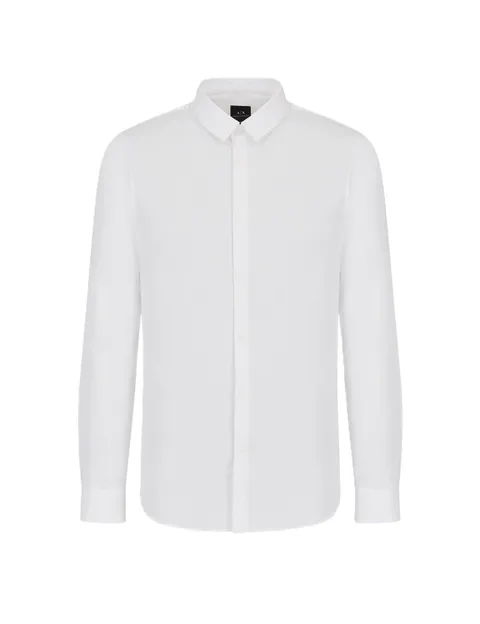 Armani Exchange Bottone Elasticizzato da Uomo Slim Fit Slim Fit Stretch Button Down Down