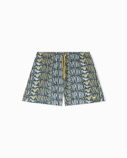 Emporio Armani Boxer Uomo Macrologo Verde L