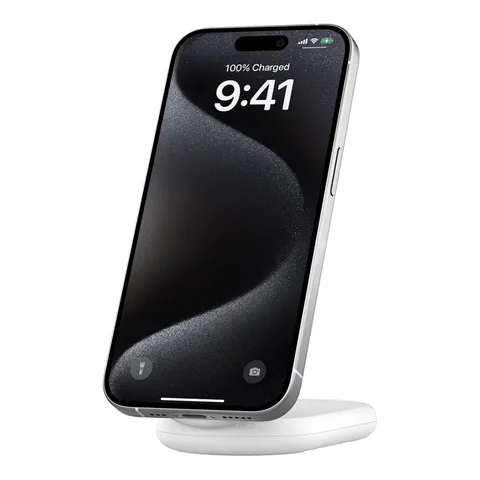 Belkin BoostCharge Caricabatteria Wireless Magnetico e pieghevole Qi2 da 15W, Caricatore