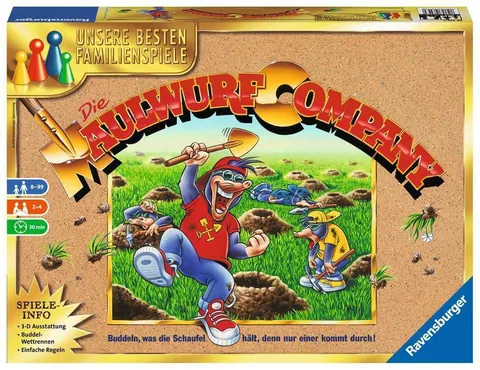 Ravensburger 26423 - Die Maulwurf Company - Gioco per Famiglie per Adulti e Bambini dagli