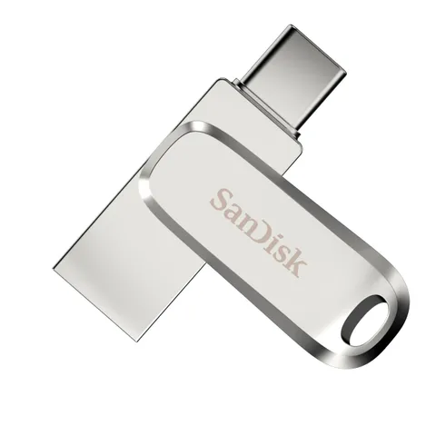 SanDisk Ultra Dual Drive Luxe 2TB Unità Flash (con connettori USB reversibili di Tipo C e Tipo A, per memoria Telefono, Tablet, Mac e Computer, Fino a 400 MB/s, Pendrive USB Type-C, Metallo) Argento