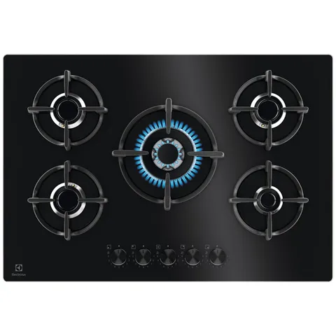Electrolux Piano Cottura Gas EGG75372K Serie 600, Gas on Glass 75 cm da Incasso, 5