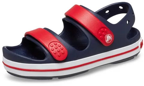 Crocs Crocband Cruiser Sandal T, Sandali Unisex - Bambini e Ragazzi, Navy Varsity Red