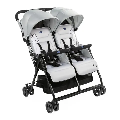 Chicco OHlalà Twin Passeggino Gemellare Doppio da 0 Mesi a 15 kg, Passeggino Leggero