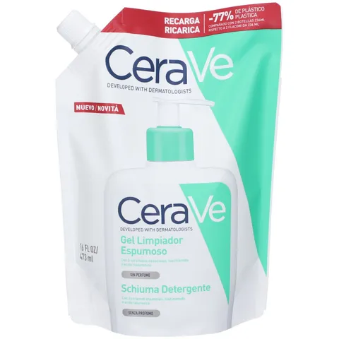 CeraVe Schiuma Detergente, Per Pelli da Normali a Grasse, Adatto a Viso e Corpo, Con