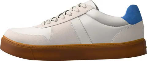 Calvin Klein Coppe Classiche da Uomo in Pizzo Misto EMB Lingua Ym0Ym01395 Low Top, Grigio (Dk Ecru/Lapis Blue/Gum), 9