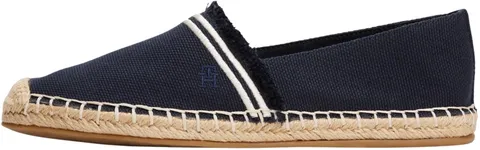 Tommy Hilfiger Donna Espadrillas Fringe Canvas Closed con Logo, Blu (Space Blue), 37