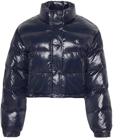Calvin Klein Donna Piumino Shine Corto, Blu (Inkwell), 2XS