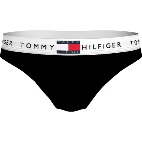 Tommy Hilfiger Donna Slip Taglio Bikini Classic con Fascia con Logo, Nero (Black), M