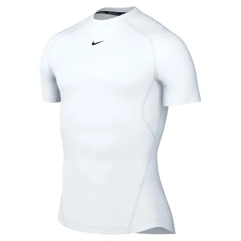Nike FB7932-100 M NP DF Tight Top SS Maglia Lunga Uomo White/Black Taglia L