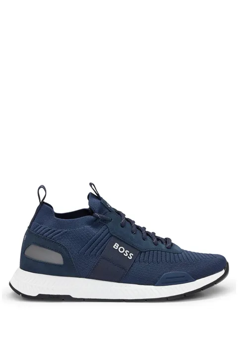 BOSS Uomini Titanium_Runn_knst_N Sneaker Blu 40 EU