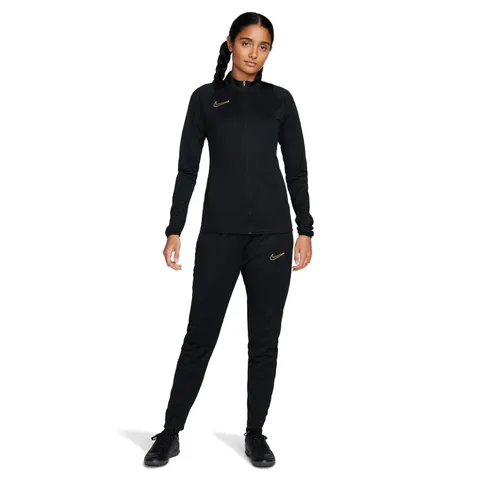 NIKE FD4120-013 W NK DRY ACD TRK SUIT Maglia lunga Donna Black/Metallic GOLD Taglia L
