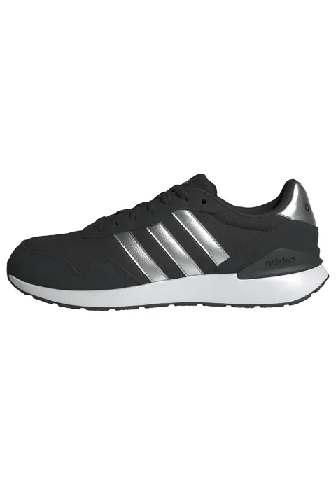 adidas Donna Run 60S 4.0 Shoes, Core Black/Silver Metallic/Cloud White, 42 EU