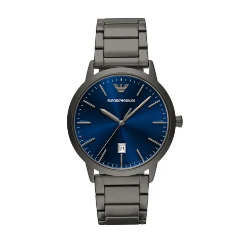 Emporio Armani Orologio per uomo, Movimento al quarzo con data a tre lancette e cassa da