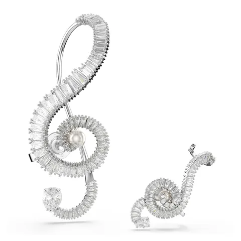 Swarovski Orecchini a clip Ariana Grande x Swarovski, Design asimmetrico, Crystal Pearl